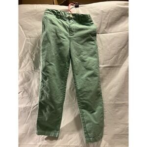 POLO RALPH LAUREN Cotton Poplin Pants|Mint Green|Youth Size 6|Adjustable Waist